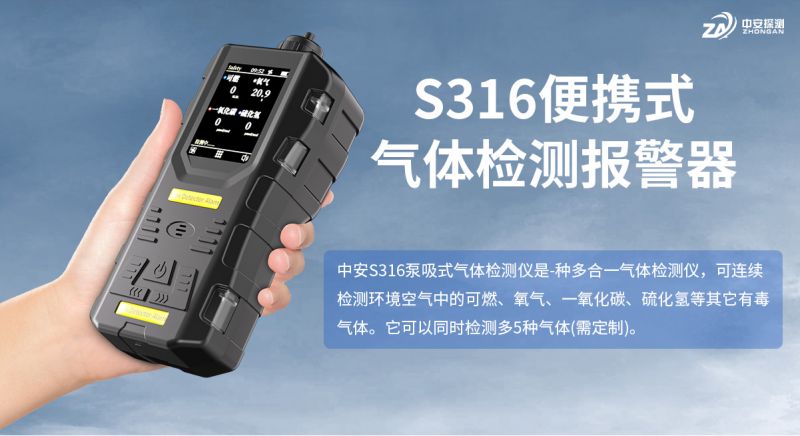 中安探测S316便携式气体检测报警仪：工业安全的守护者