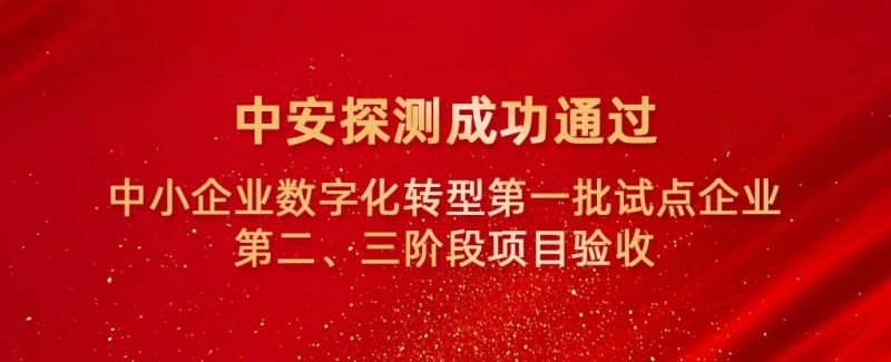 重磅喜讯丨中安探测通过数字化转型首批试点验收！