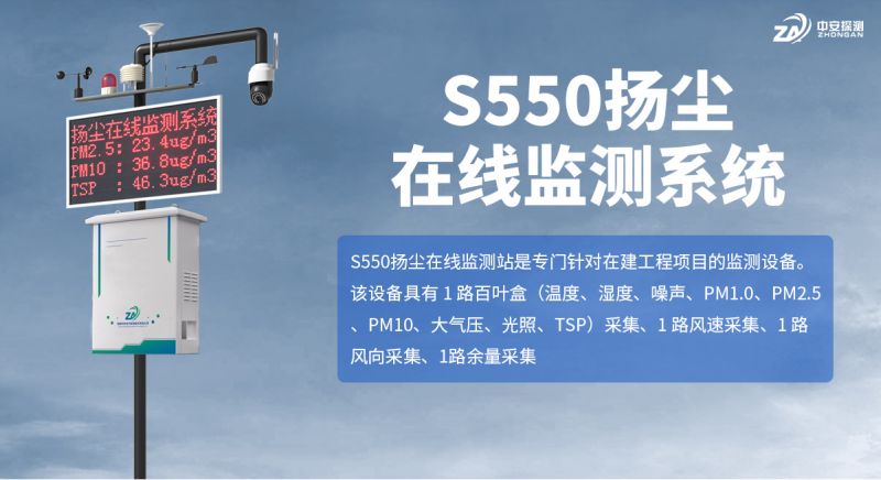 S550扬尘在线监测系统：激光散射技术赋能建筑施工扬尘精准监管