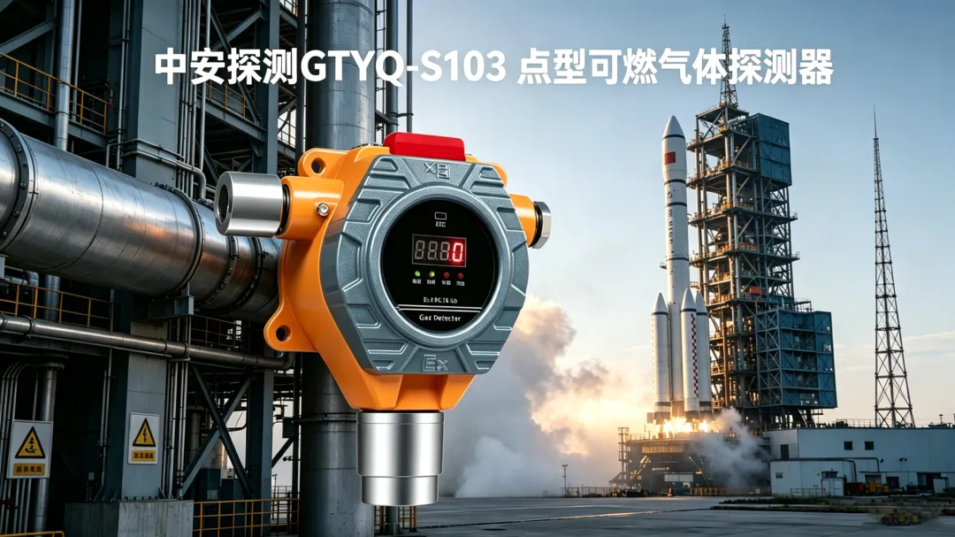 河南中安GTYQ‑S103点型可燃气体探测器朱雀三号遥二运载火箭安装现场实拍_02